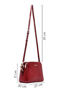 Woman Burgundy Printed Crossbody Bag | Derimod