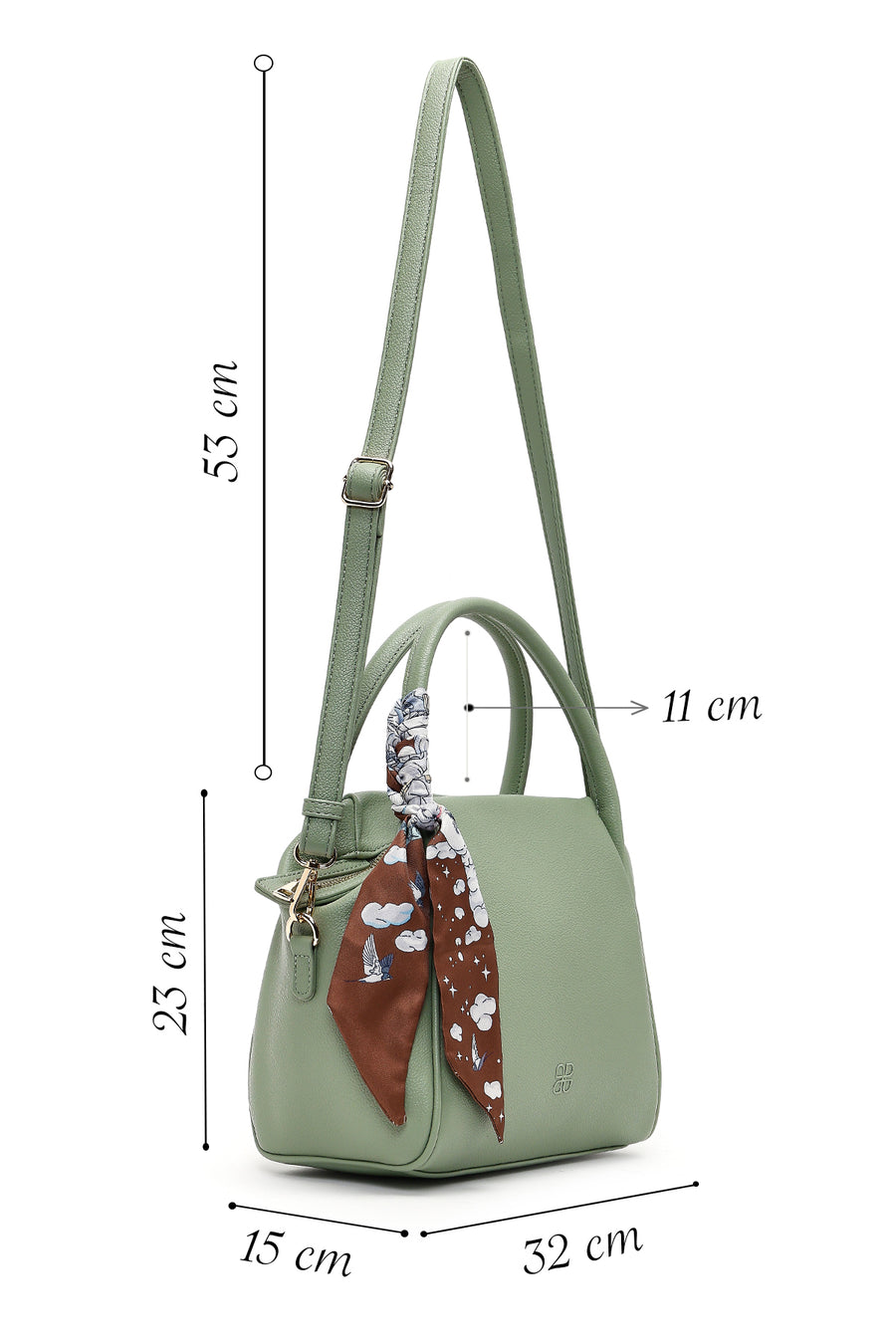 Women's Green Long Strap Shoulder Bag
