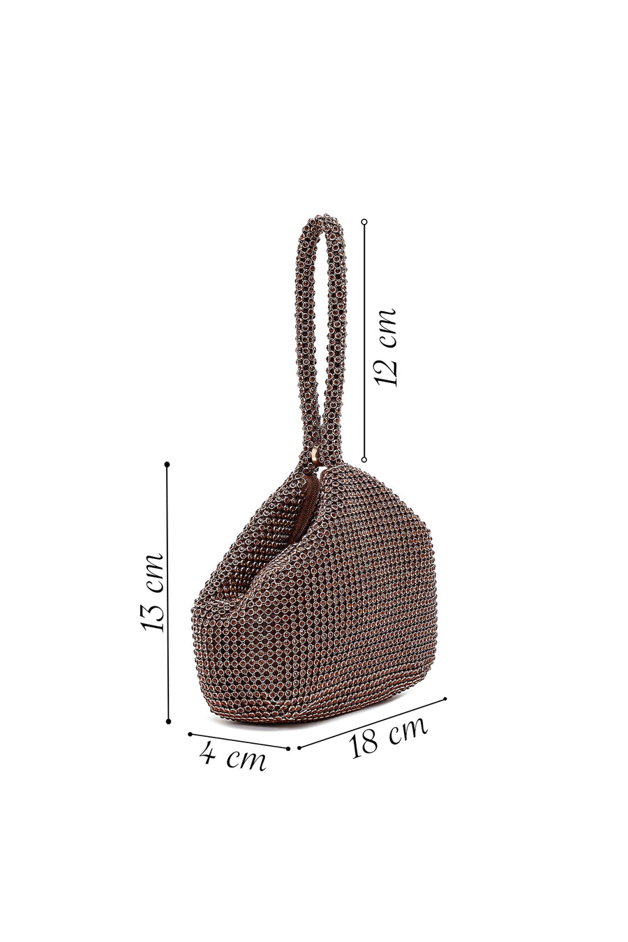 Women's Bronze Embellished Mini Evening Bag