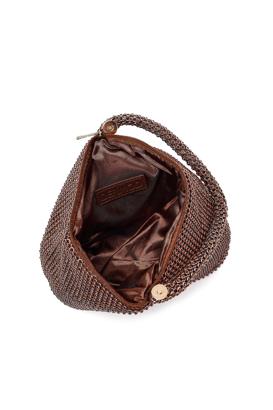 Women's Bronze Embellished Mini Evening Bag
