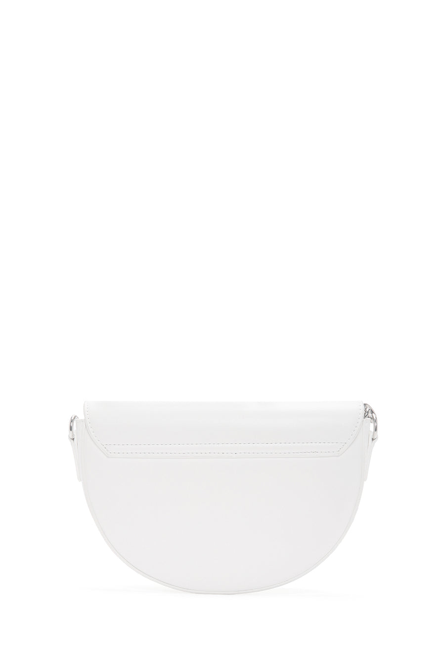 Woman White Chain-Detail Shoulder Bag
