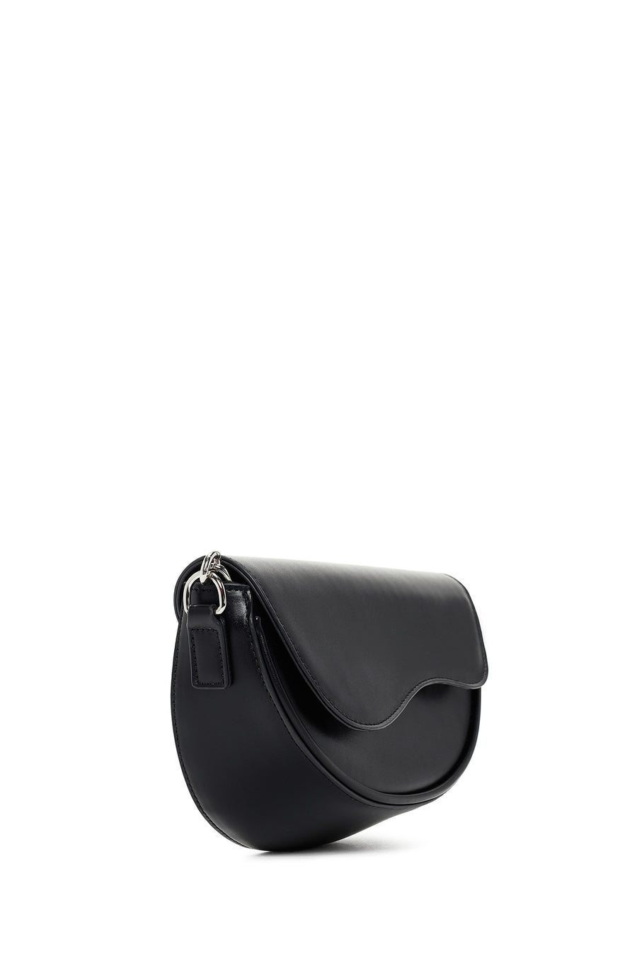 Woman Black Chain-Detail Shoulder Bag