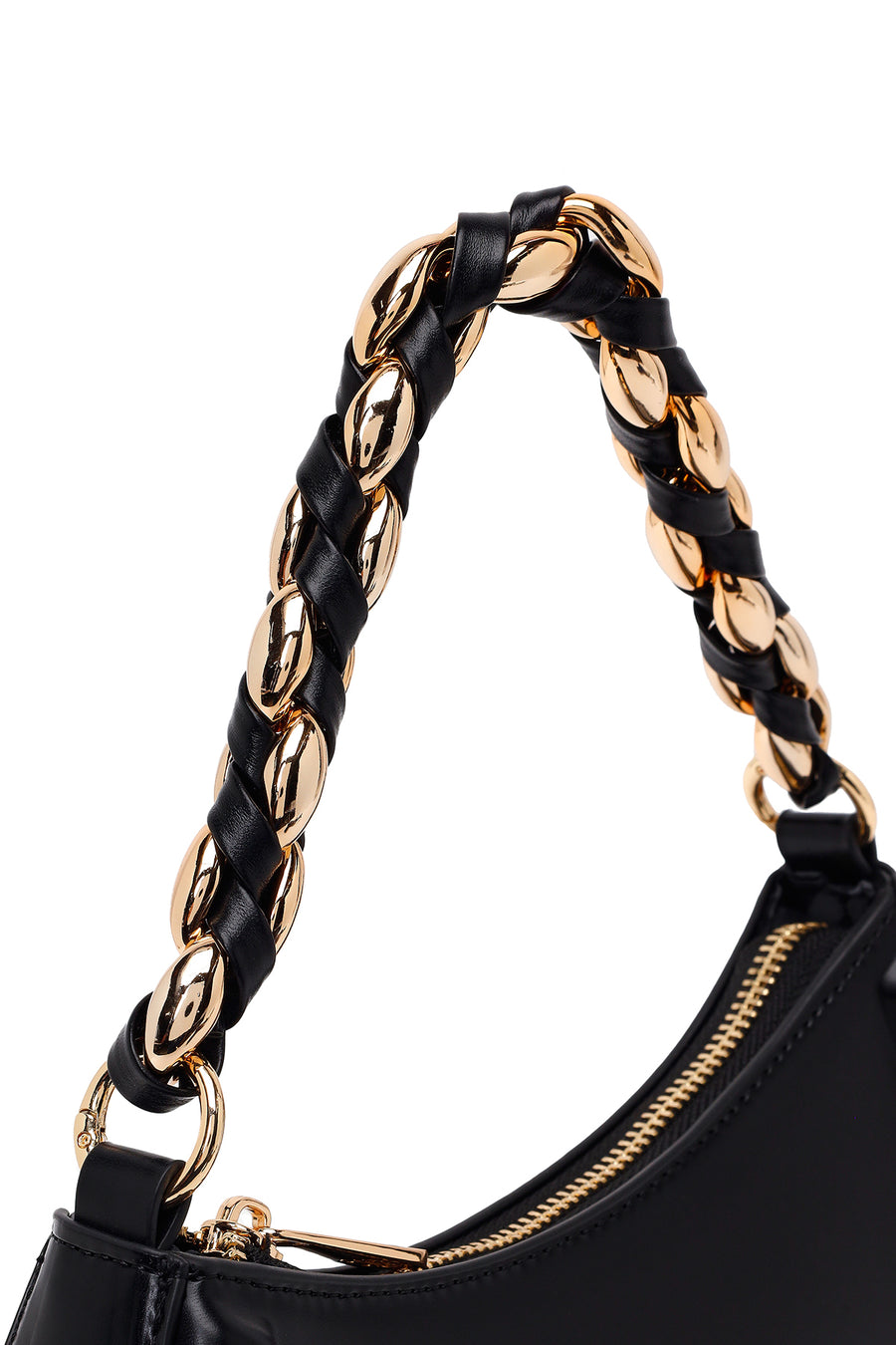 Woman Black Long-Strap Mini Shoulder Bag