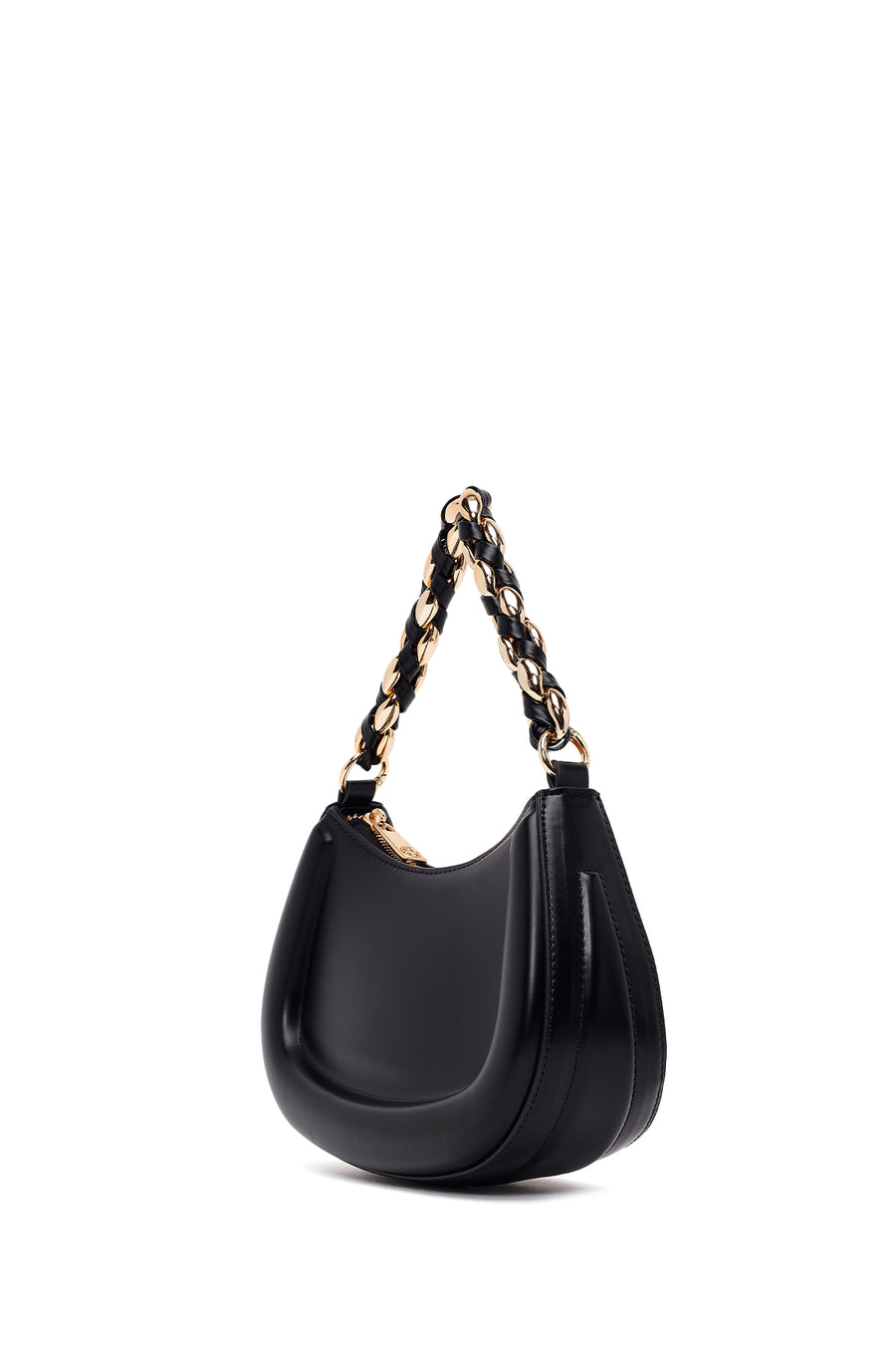 Woman Black Long-Strap Mini Shoulder Bag