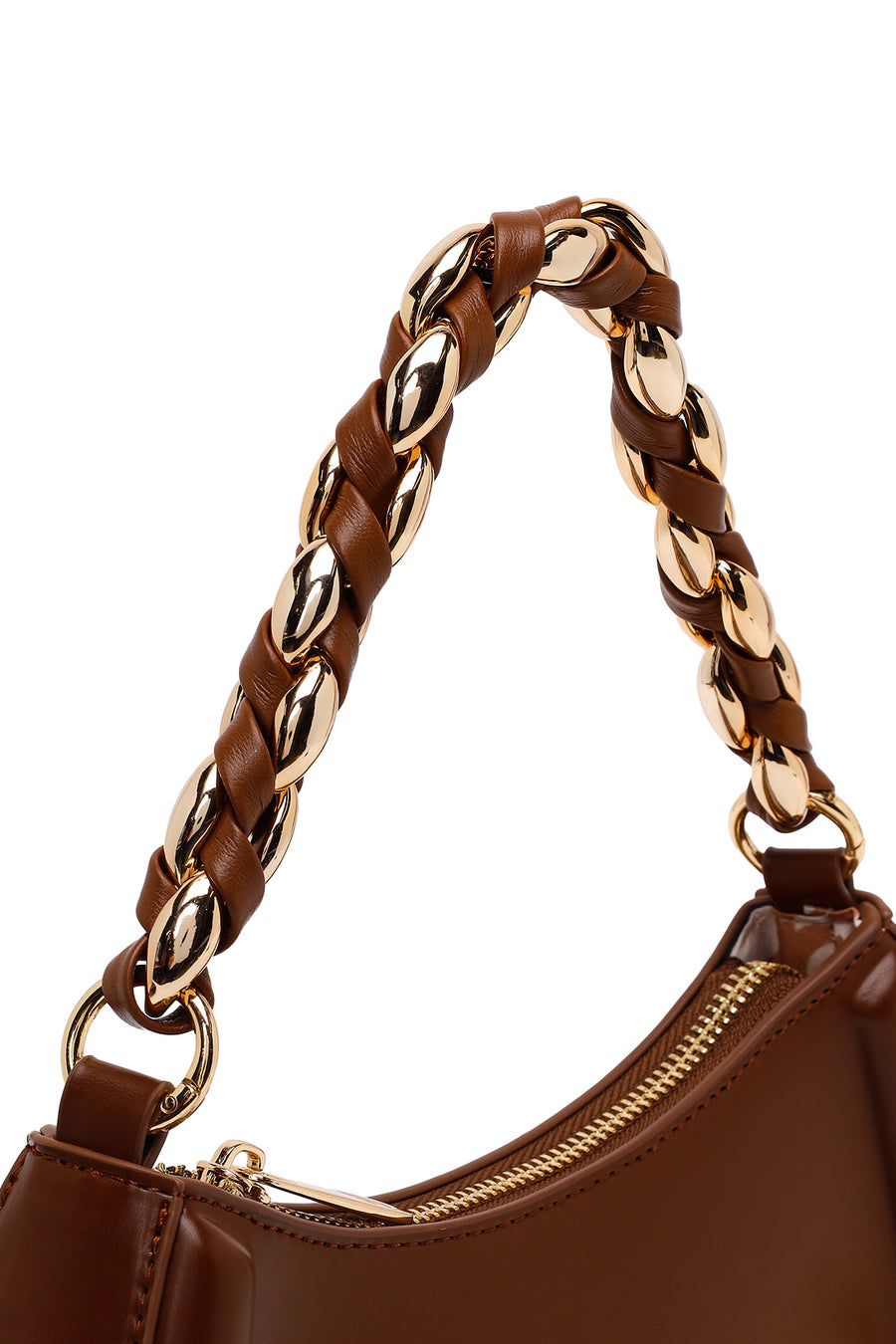 Woman Brown Long-Strap Mini Shoulder Bag