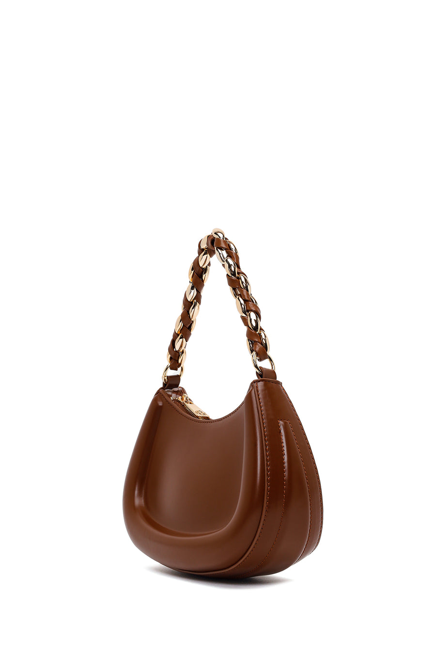 Woman Brown Long-Strap Mini Shoulder Bag