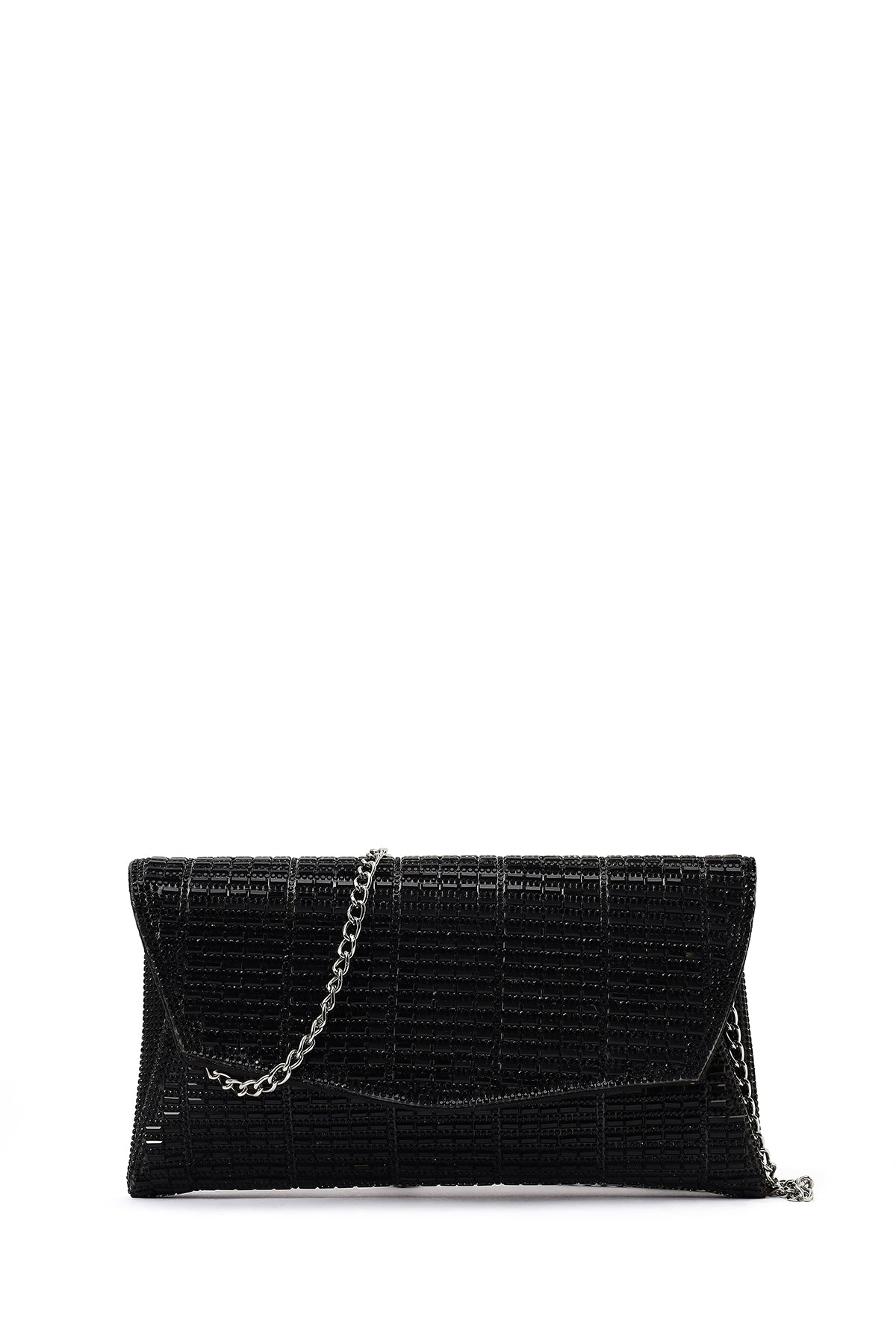 Kadın Siyah Uzun Zincir Askılı Taşlı Mini Abiye Portföy Çanta 26PBD2960TS | Derimod