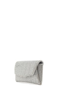 Kadın Gümüş Uzun Zincir Askılı Taşlı Mini Abiye Portföy Çanta | Derimod