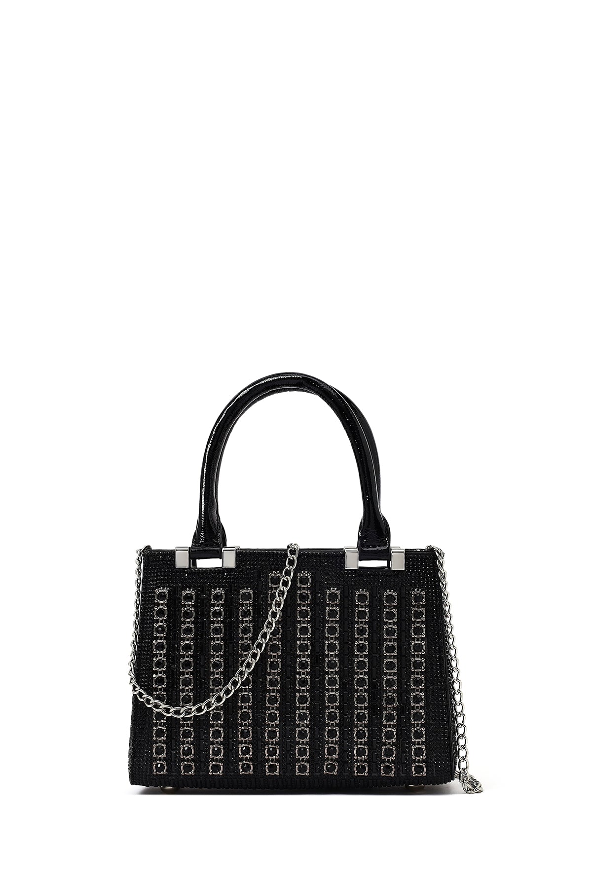 Kadın Siyah Uzun Zincir Askılı Taşlı Mini Abiye Çanta 26PBD2961TS | Derimod