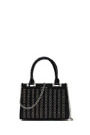 Kadın Siyah Uzun Zincir Askılı Taşlı Mini Abiye Çanta | Derimod