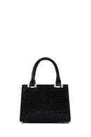 Kadın Siyah Uzun Zincir Askılı Taşlı Mini Abiye Çanta | Derimod