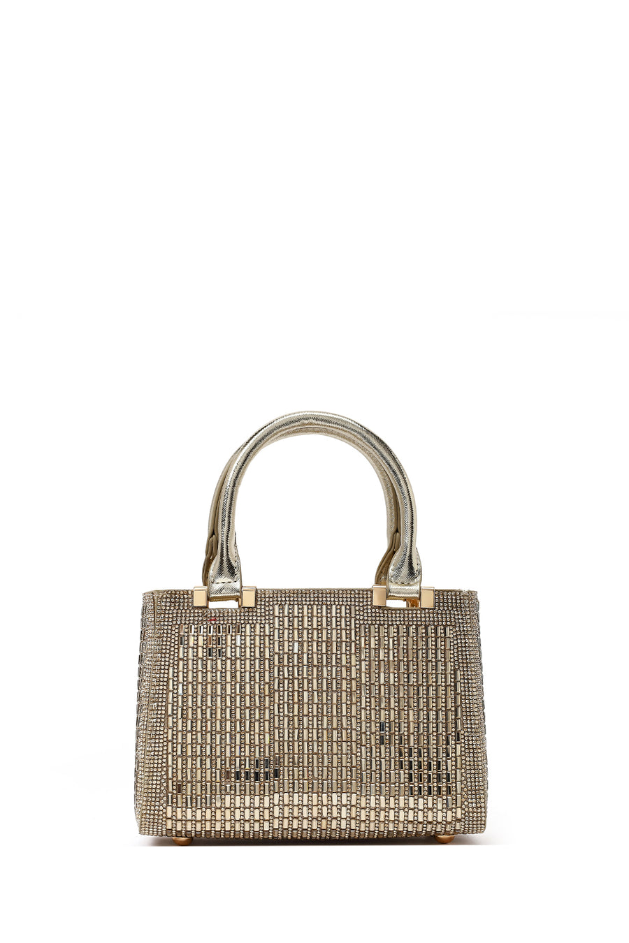 Women's Gold Long Chain Strap Embellished Mini Evening Bag