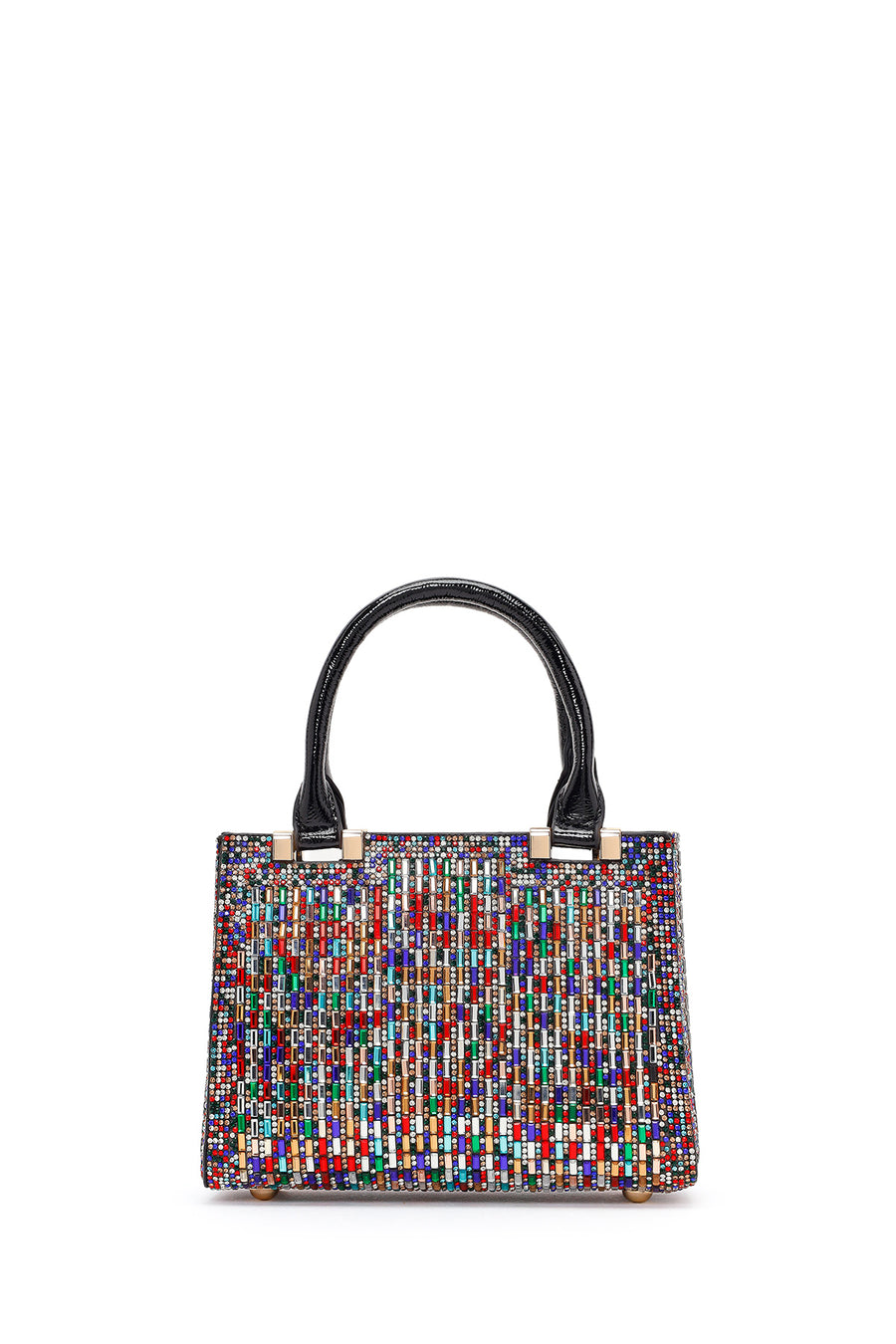 Women's Colorful Long Chain Strap Embellished Mini Evening Bag