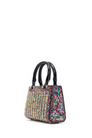 Kadın Çok Renkli Uzun Zincir Askılı Taşlı Mini Abiye Çanta | Derimod