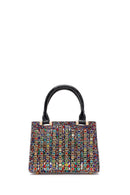 Kadın Çok Renkli Uzun Zincir Askılı Taşlı Mini Abiye Çanta | Derimod