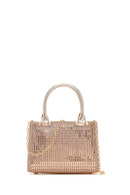 Kadın Bej Uzun Zincir Askılı Taşlı Mini Abiye Çanta | Derimod