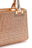 Kadın Bej Uzun Zincir Askılı Taşlı Mini Abiye Çanta | Derimod