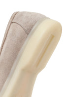 Kadın Bej Süet Deri Maskülen Loafer | Derimod