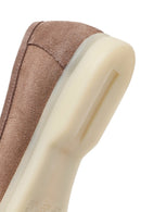 Kadın Vizon Süet Deri Maskülen Loafer | Derimod