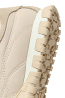 Kadın Bej Bağcıklı Deri Sneaker | Derimod