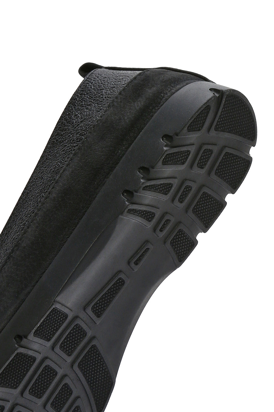 Women's Black Glitter Leather Comfort Loafer