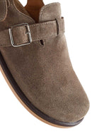 Women's Mink Back Tie Suede Leather Sandals | Derimod