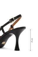 Kadın Siyah Arkası Açık Topuklu Deri Ayakkabı | Derimod