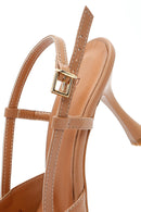 Kadın Pembe Arkası Açık Topuklu Deri Ayakkabı | Derimod