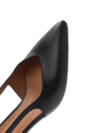 Kadın Siyah Arkası Açık Topuklu Deri Ayakkabı | Derimod