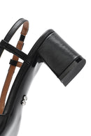 Kadın Siyah Arkası Açık Topuklu Deri Ayakkabı | Derimod