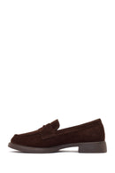 Kadın Kahverengi Süet Deri Loafer | Derimod