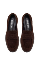 Kadın Kahverengi Süet Deri Loafer | Derimod