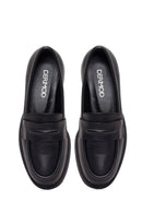 Kadın Siyah Deri Maskülen Loafer | Derimod