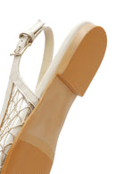 Kadın Bej Arkası Açık Desenli Babet | Derimod