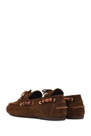 Kadın Kahverengi Aksesuar Detaylı Süet Deri Loafer | Derimod