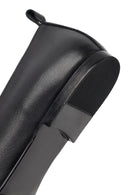 Women's Black Buckle Leather Loafer | Derimod