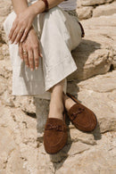 Kadın Kahverengi Süet Deri Loafer | Derimod