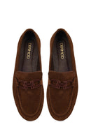 Kadın Kahverengi Süet Deri Loafer | Derimod