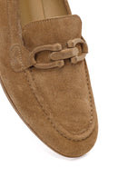 Kadın Taba Süet Deri Loafer | Derimod