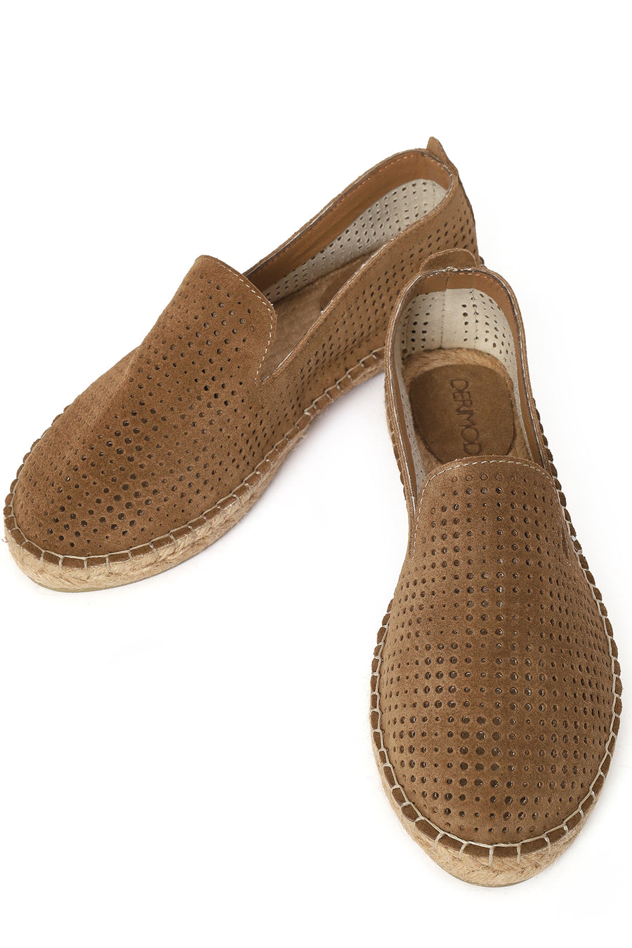 Woman Mink Patterned Suede Leather Espadrille