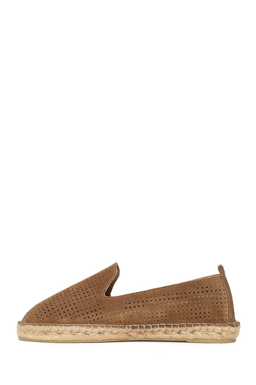Woman Mink Patterned Suede Leather Espadrille