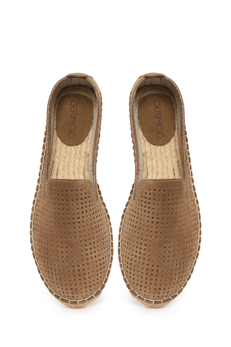 Woman Mink Patterned Suede Leather Espadrille