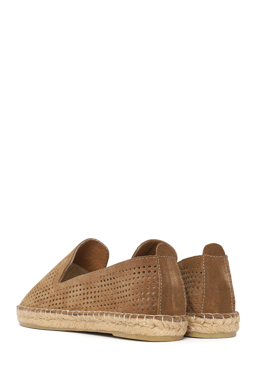Woman Mink Patterned Suede Leather Espadrille