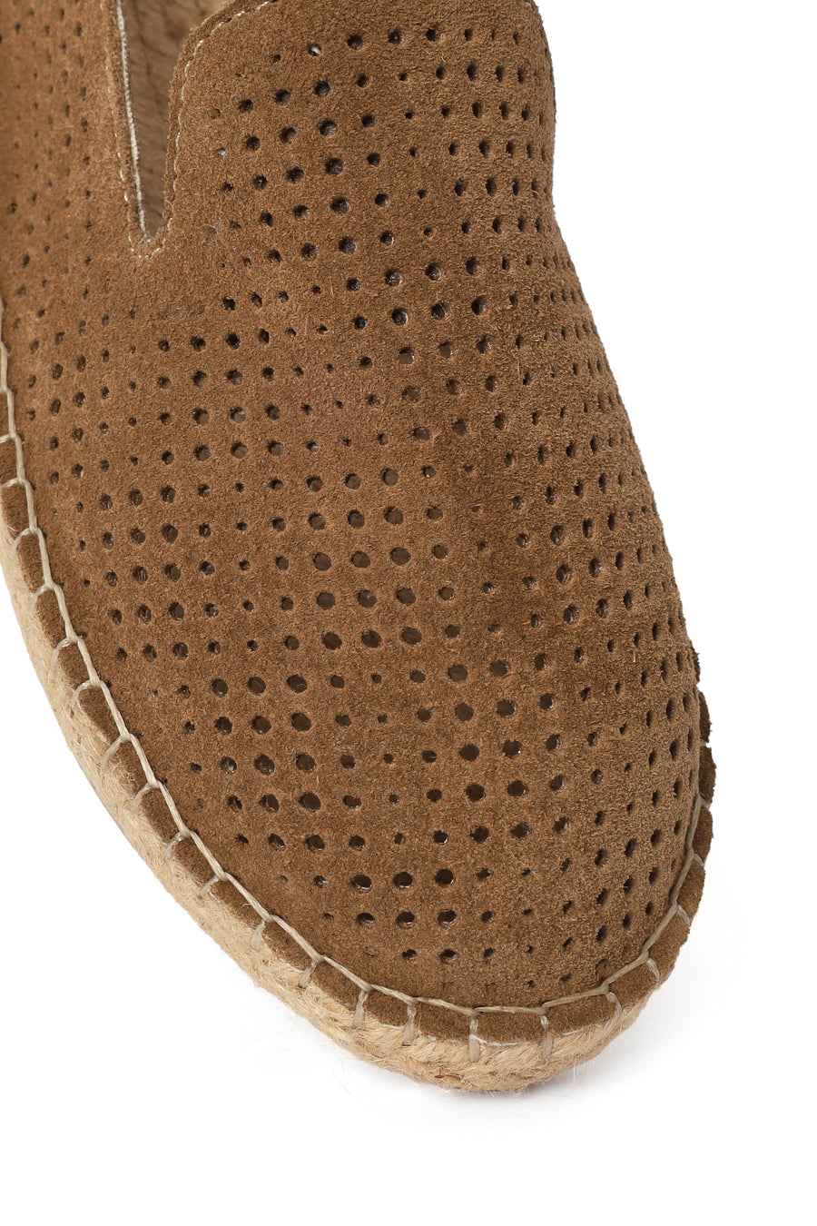 Woman Mink Patterned Suede Leather Espadrille