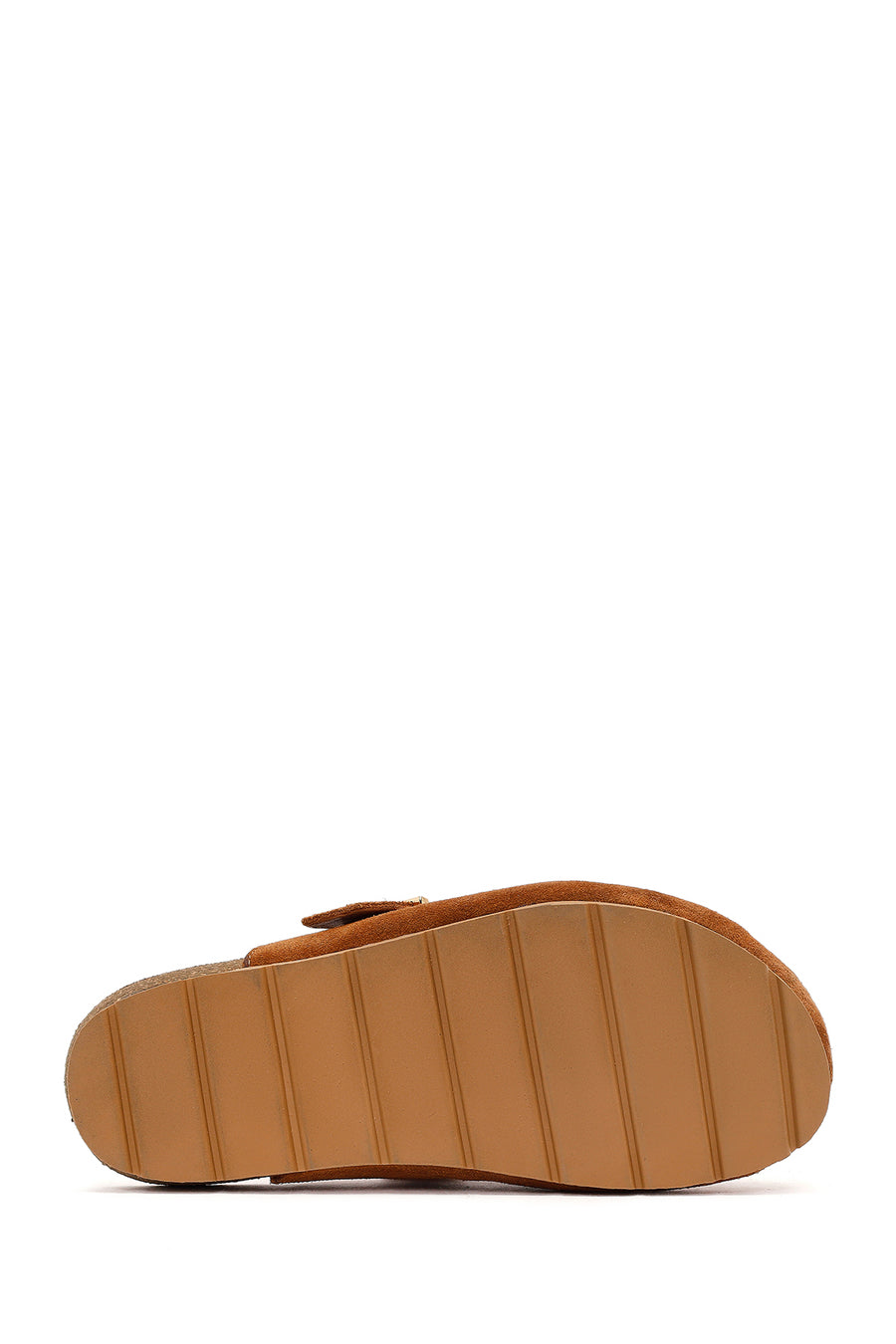 Women's Tan Tassel Suede Leather Slippers