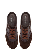 Kadın Kahverengi Mule Arkası Açık Süet Deri Sneaker | Derimod