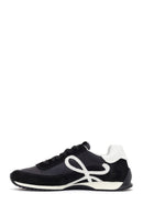 Kadın Siyah Bağcıklı Deri Sneaker | Derimod