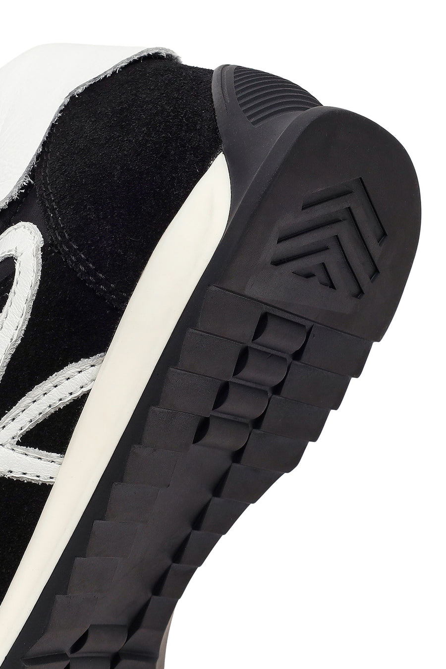 Women's Black Lace-Up Leather Sneaker