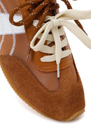 Women's Tan Lace-up Leather Sneaker | Derimod