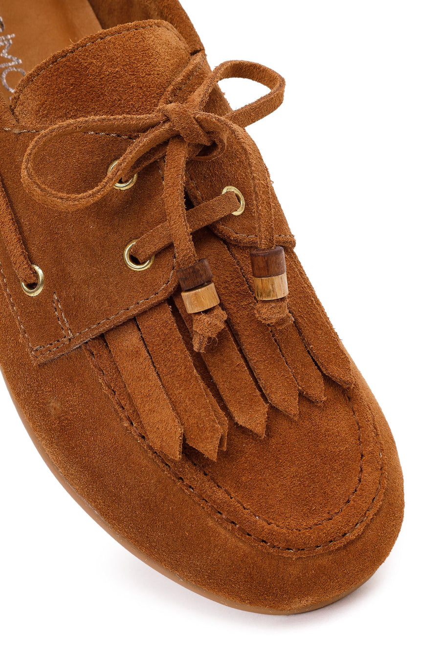 Kadın Taba Püsküllü Süet Deri Loafer